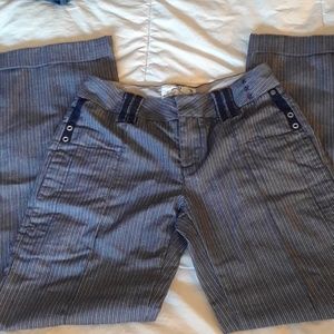 Diesel Clouds Stiped Cuffed Wide Leg Pants Size 25